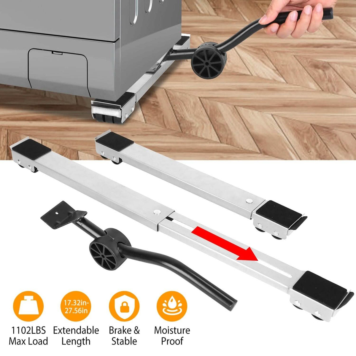 Furniture Dolly Mobile Roller Extendable Base Stand - A-1 Thread Vault