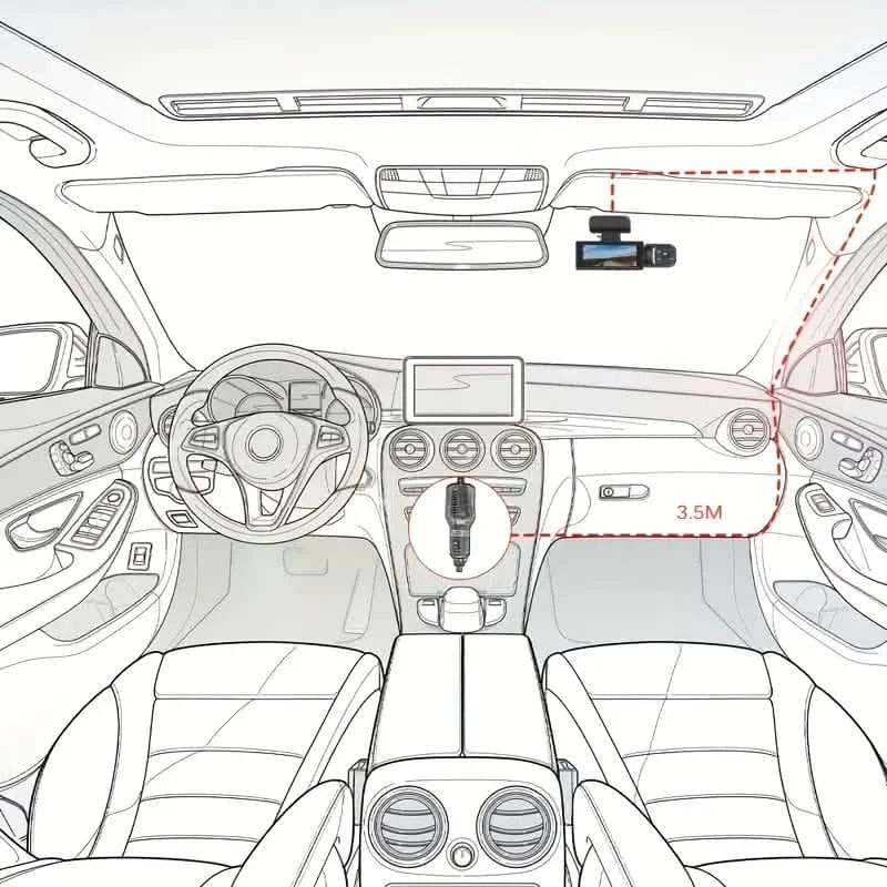 G Sensor HD Night Vision Loop Recording Wide Angle Car DVR - A-1 Thread Vault