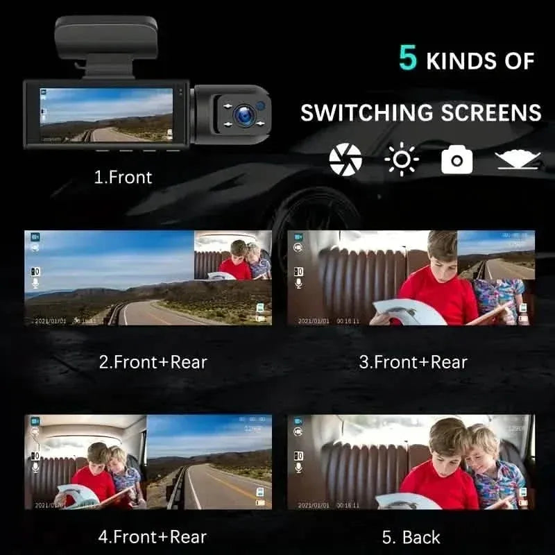 G Sensor HD Night Vision Loop Recording Wide Angle Car DVR - A-1 Thread Vault