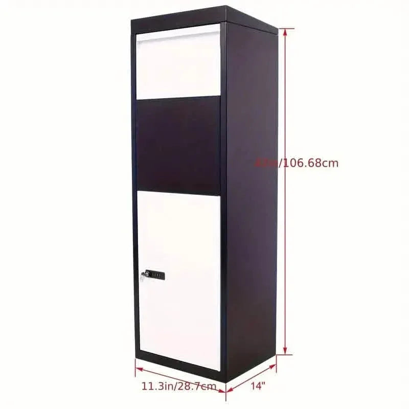 Galvanized Steel Parcel Mailbox w/Code Lock & Mounting Hardware - A-1 Thread Vault