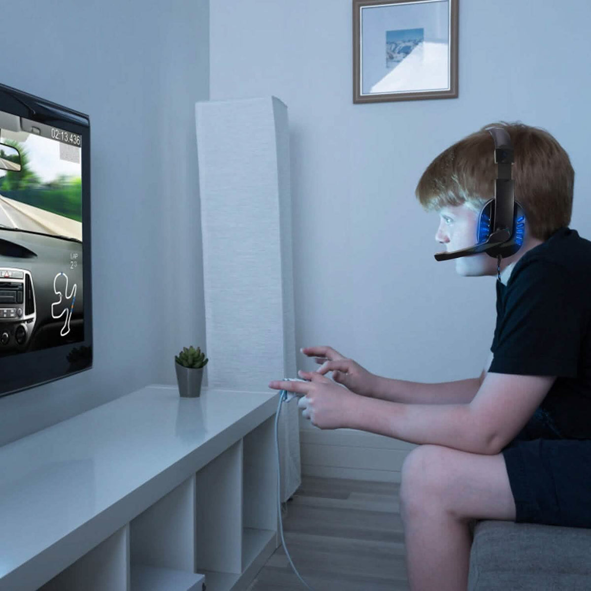 Gaming Headsets Stereo Noise Isolation Over Ear Headphone with LED Light - A-1 Thread Vault