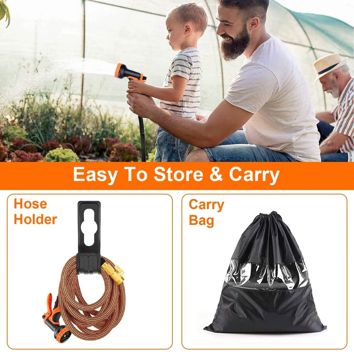 Garden Hose Watering Kit with Spray Nozzle - A-1 Thread Vault