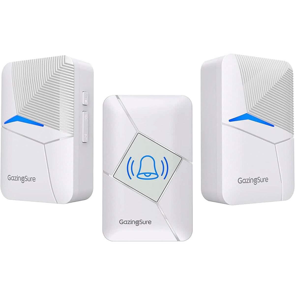GazingSure Advanced Wireless Doorbell Kit with Two Plug-in Chimes & 1500ft Range - A-1 Thread Vault