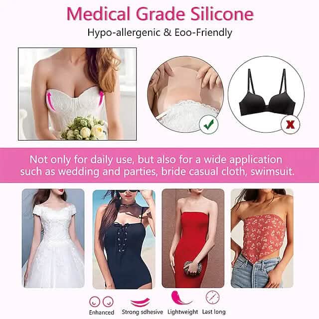 Gel Bras Strapless Full Coverage Solid Color Micro-elastic Breathable Invisible - A-1 Thread Vault