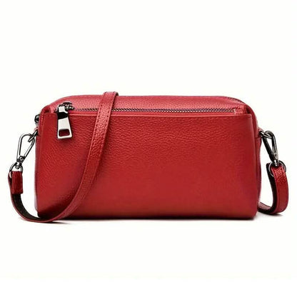 Genuine Leather Crossbody Bag Shoulder Small Square Bag - A-1 Thread Vault