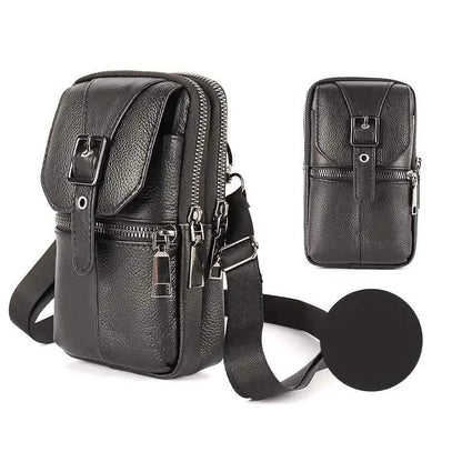 Genuine Leather Multifunctional Cell Phone Bag - A-1 Thread Vault