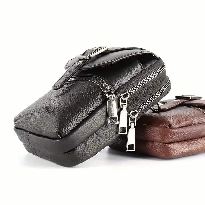 Genuine Leather Multifunctional Cell Phone Bag - A-1 Thread Vault