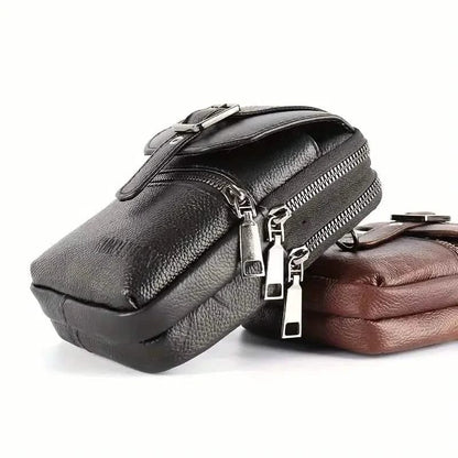 Genuine Leather Multifunctional Cell Phone Bag - A-1 Thread Vault