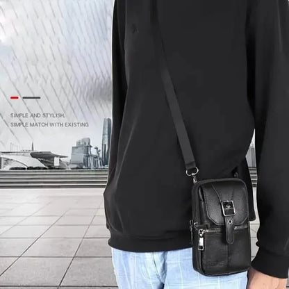 Genuine Leather Multifunctional Cell Phone Bag - A-1 Thread Vault
