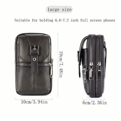 Genuine Leather Multifunctional Cell Phone Bag - A-1 Thread Vault