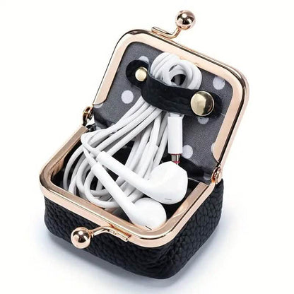 Genuine Leather Vintage-Inspired Coin Purse with Kiss Lock - A-1 Thread Vault