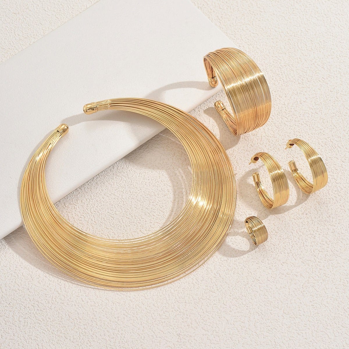 Geometric Multi-Layer Metal Jewelry Set (MAC417) - A-1 Thread Vault