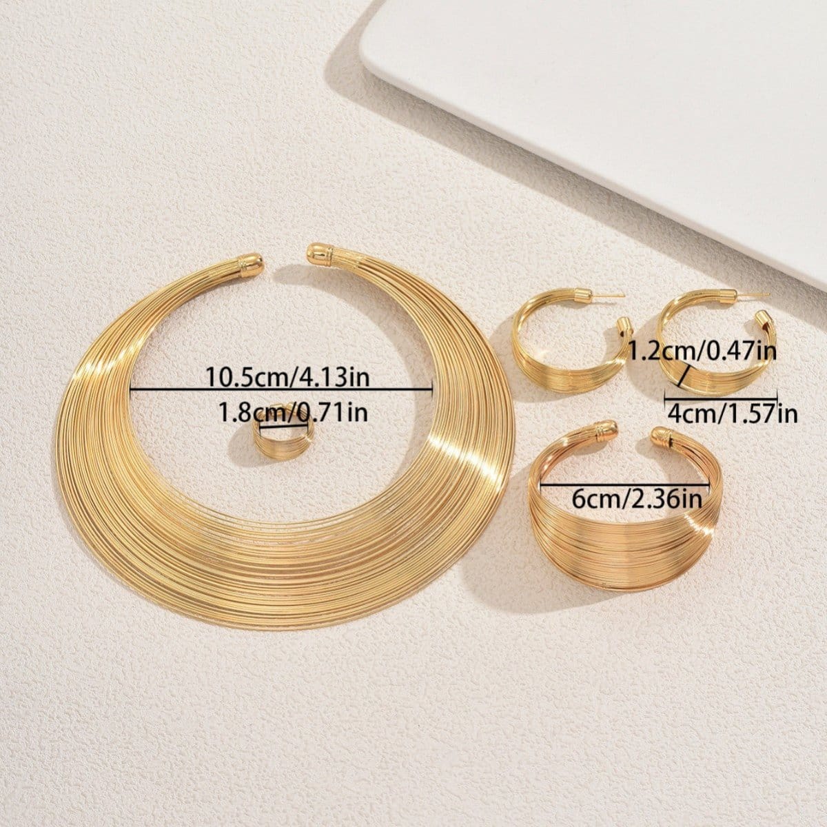 Geometric Multi-Layer Metal Jewelry Set (MAC417) - A-1 Thread Vault