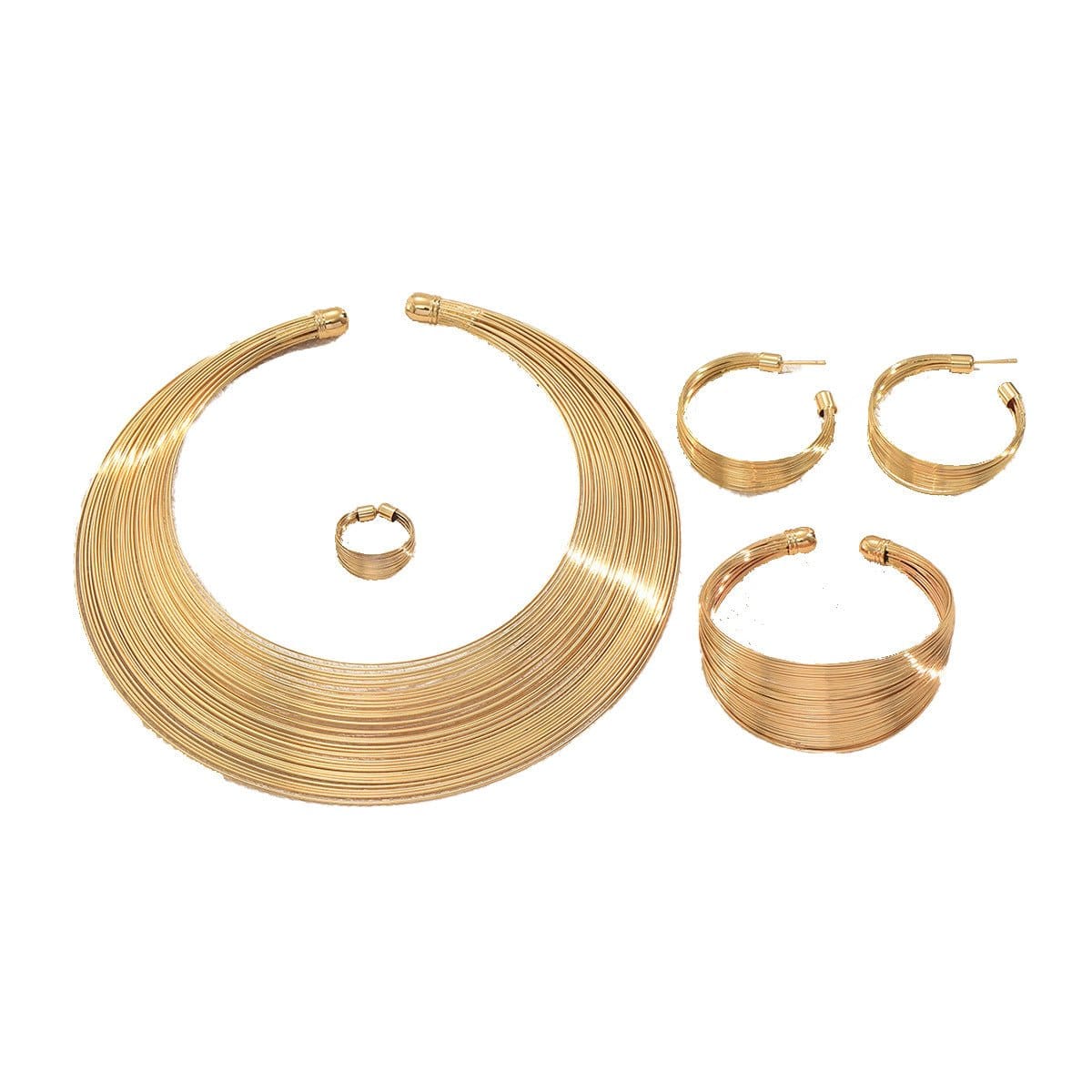 Geometric Multi-Layer Metal Jewelry Set (MAC417) - A-1 Thread Vault