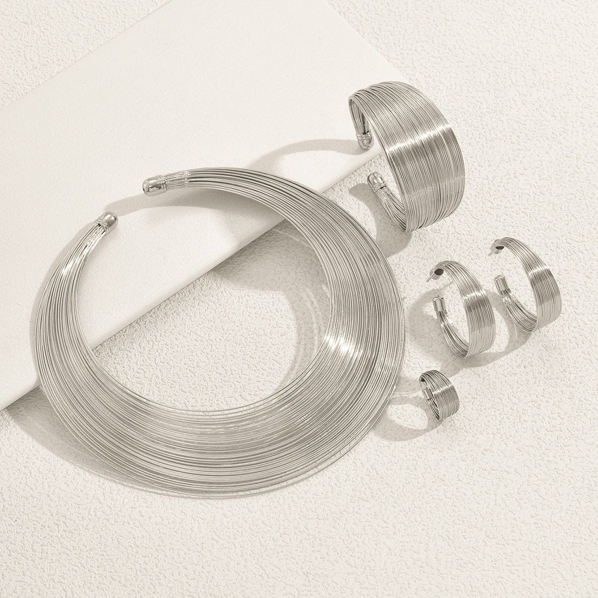 Geometric Multi-Layer Metal Jewelry Set (MAC417) - A-1 Thread Vault