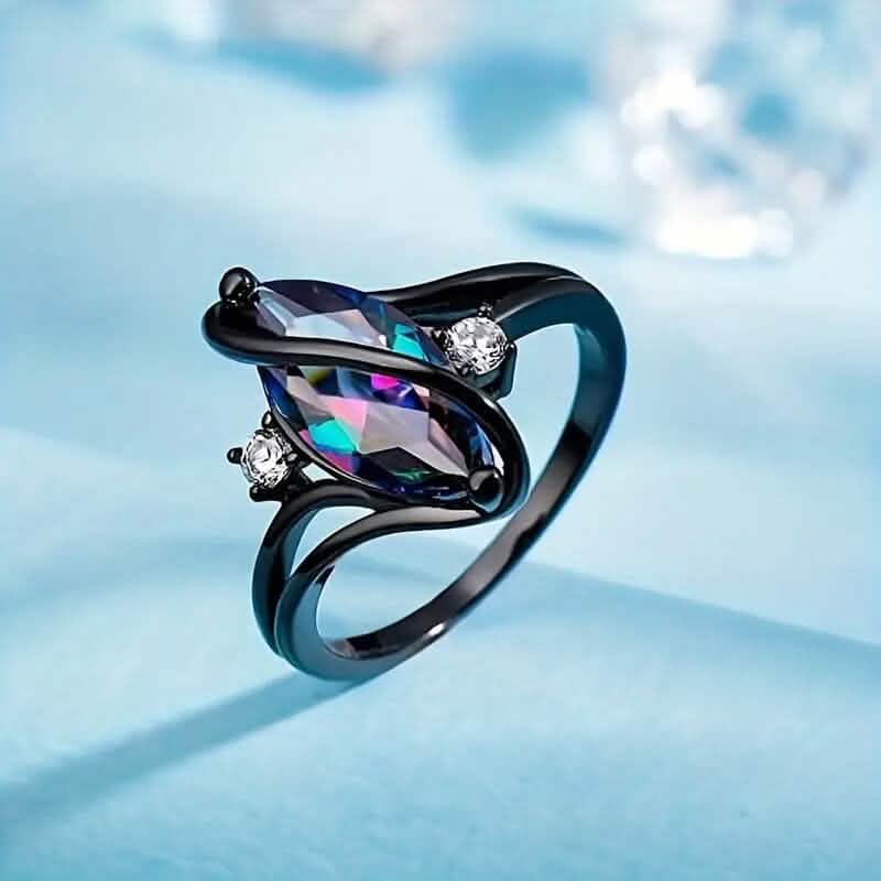 Geometric Zircon Women's Ring - A-1 Thread Vault