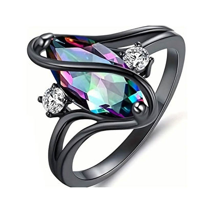 Geometric Zircon Women's Ring - A-1 Thread Vault