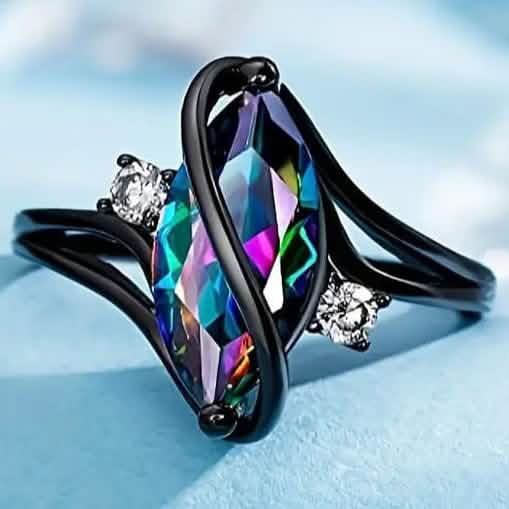 Geometric Zircon Women's Ring - A-1 Thread Vault