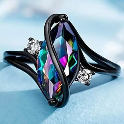 Geometric Zircon Women's Ring - A-1 Thread Vault