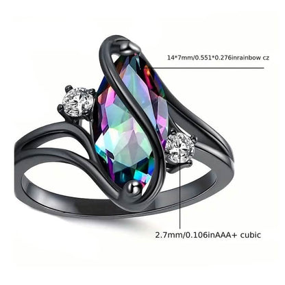 Geometric Zircon Women's Ring - A-1 Thread Vault