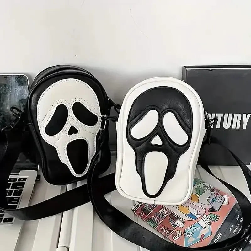 Ghost Skull Pattern Shoulder Bag - A-1 Thread Vault