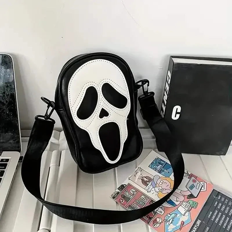 Ghost Skull Pattern Shoulder Bag - A-1 Thread Vault