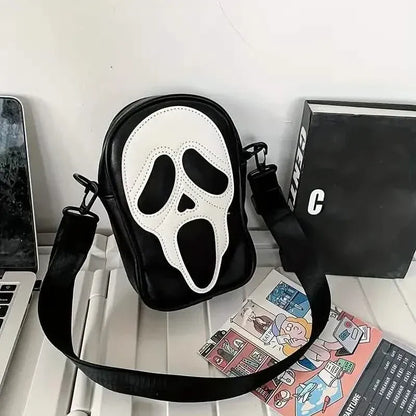 Ghost Skull Pattern Shoulder Bag - A-1 Thread Vault