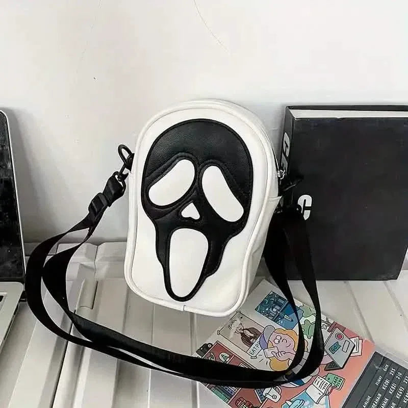 Ghost Skull Pattern Shoulder Bag - A-1 Thread Vault
