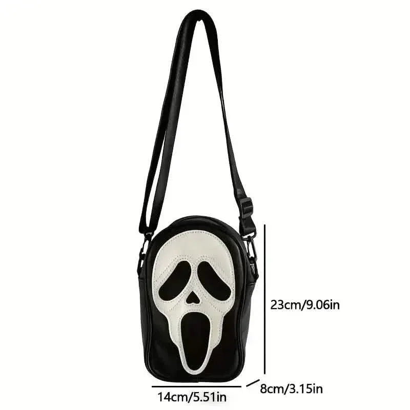Ghost Skull Pattern Shoulder Bag - A-1 Thread Vault