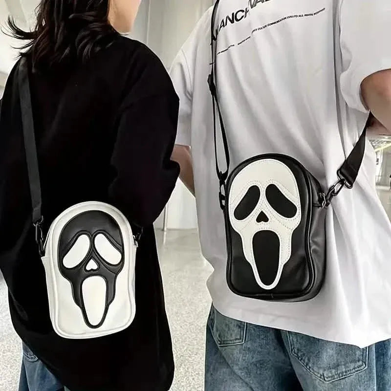 Ghost Skull Pattern Shoulder Bag - A-1 Thread Vault