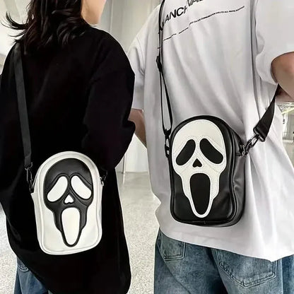 Ghost Skull Pattern Shoulder Bag - A-1 Thread Vault