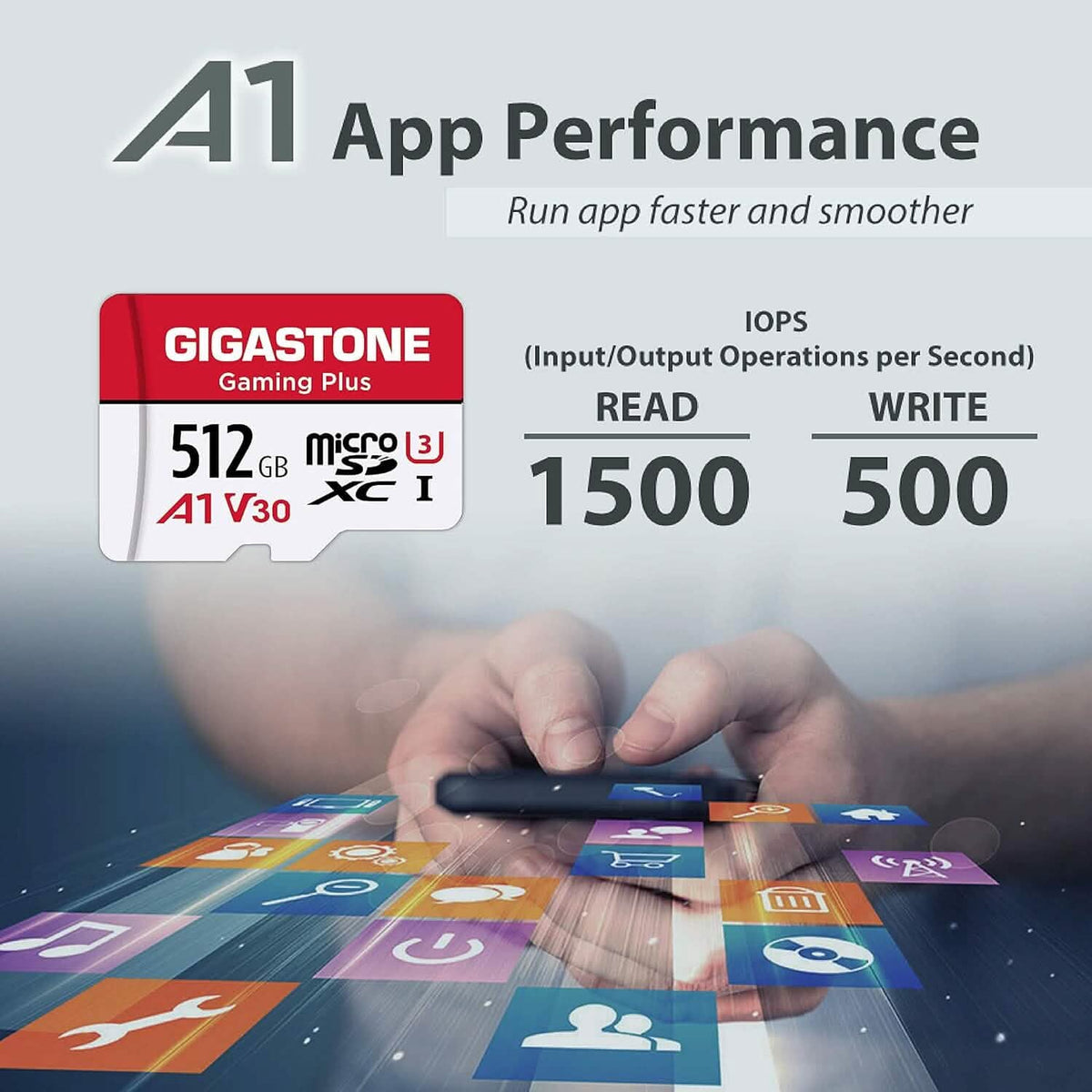 Gigastone 512GB MicroSDXC Memory Card with Adapter (Refurbished) - A-1 Thread Vault