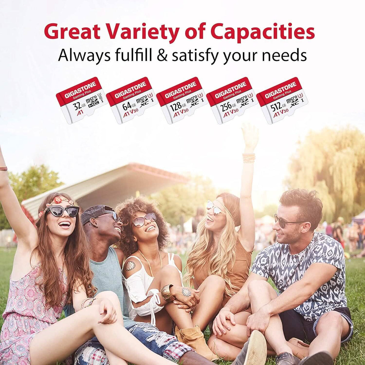 Gigastone 512GB MicroSDXC Memory Card with Adapter (Refurbished) - A-1 Thread Vault