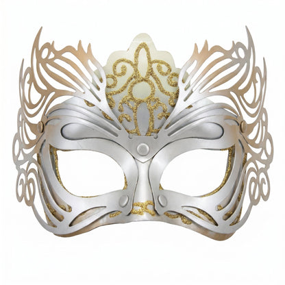 Gilded Elegance: Gold & Silver Mask - A-1 Thread Vault