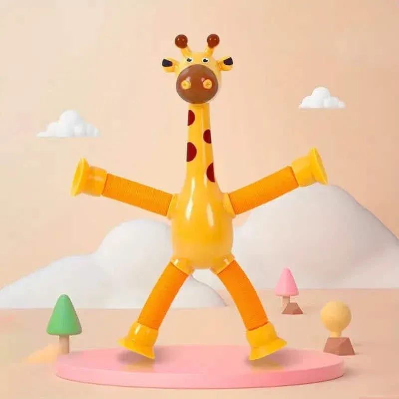 Giraffe Suction Cup Cartoon Creative Puzzle Toy, Stretching Tube, Telescopic Tube, Decompression - A-1 Thread Vault