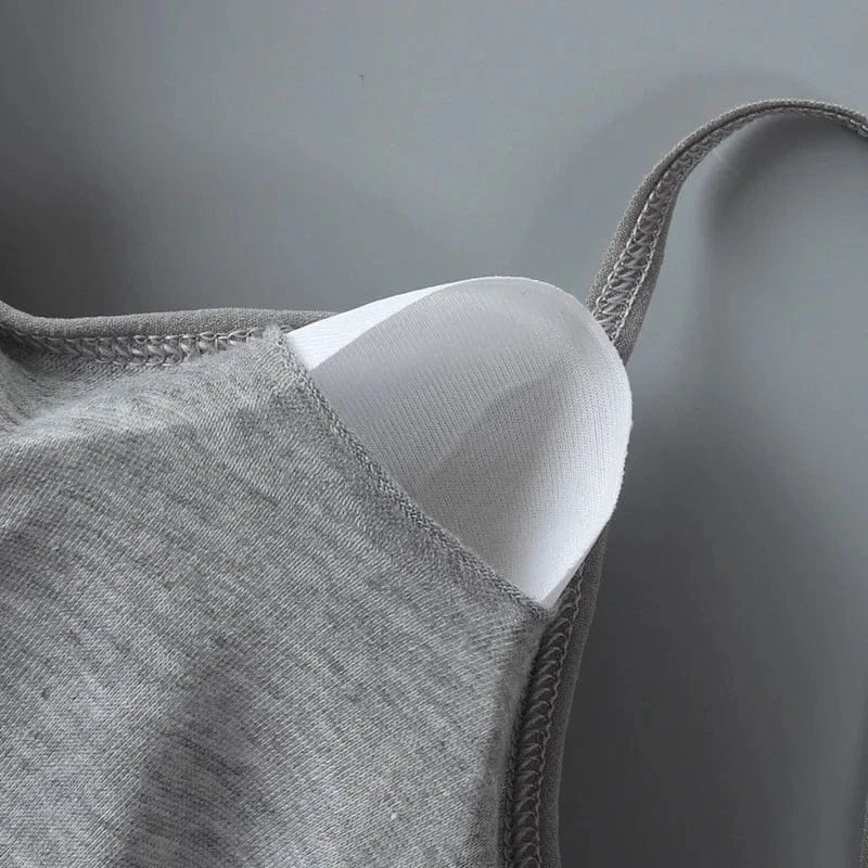 Girls Sports Bra Underwear Double Layer Thin Cotton Summer Suspender Bras with Breathable Sponge Pad No Steel Rings Training Bra - A-1 Thread Vault