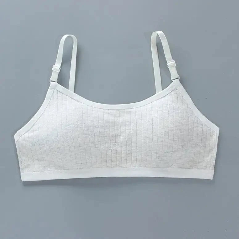 Girls Sports Bra Underwear Double Layer Thin Cotton Summer Suspender Bras with Breathable Sponge Pad No Steel Rings Training Bra - A-1 Thread Vault