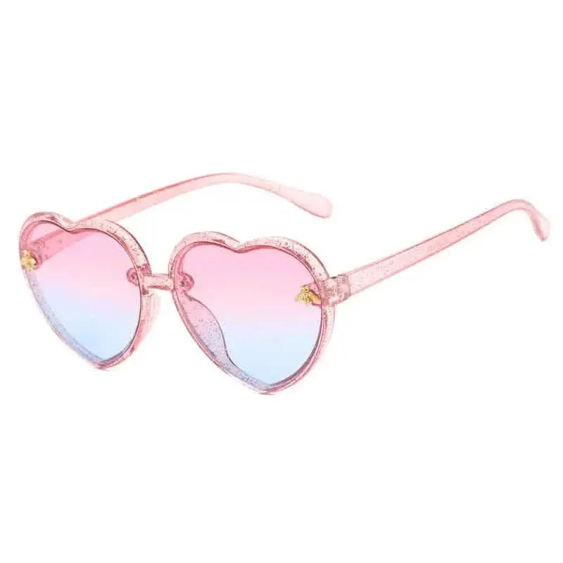 Girls Sunglasses UV Protection Heart Shaped Little Bee Decor Sunshade Glasses - A-1 Thread Vault
