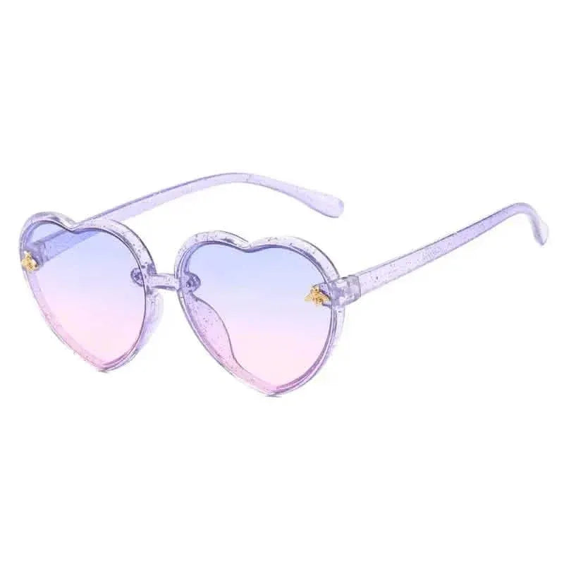 Girls Sunglasses UV Protection Heart Shaped Little Bee Decor Sunshade Glasses - A-1 Thread Vault
