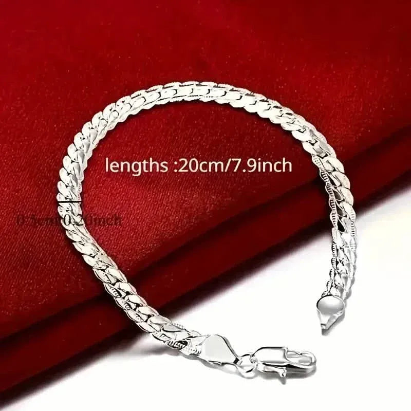 Gleaming Treasure Elegant 925 Sterling Silver Bracelet - A-1 Thread Vault