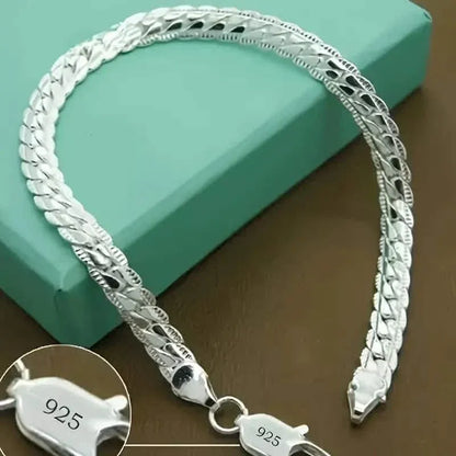 Gleaming Treasure Elegant 925 Sterling Silver Bracelet - A-1 Thread Vault
