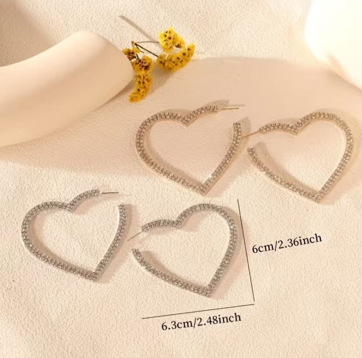 Glitzy Hearts Earrings - A-1 Thread Vault