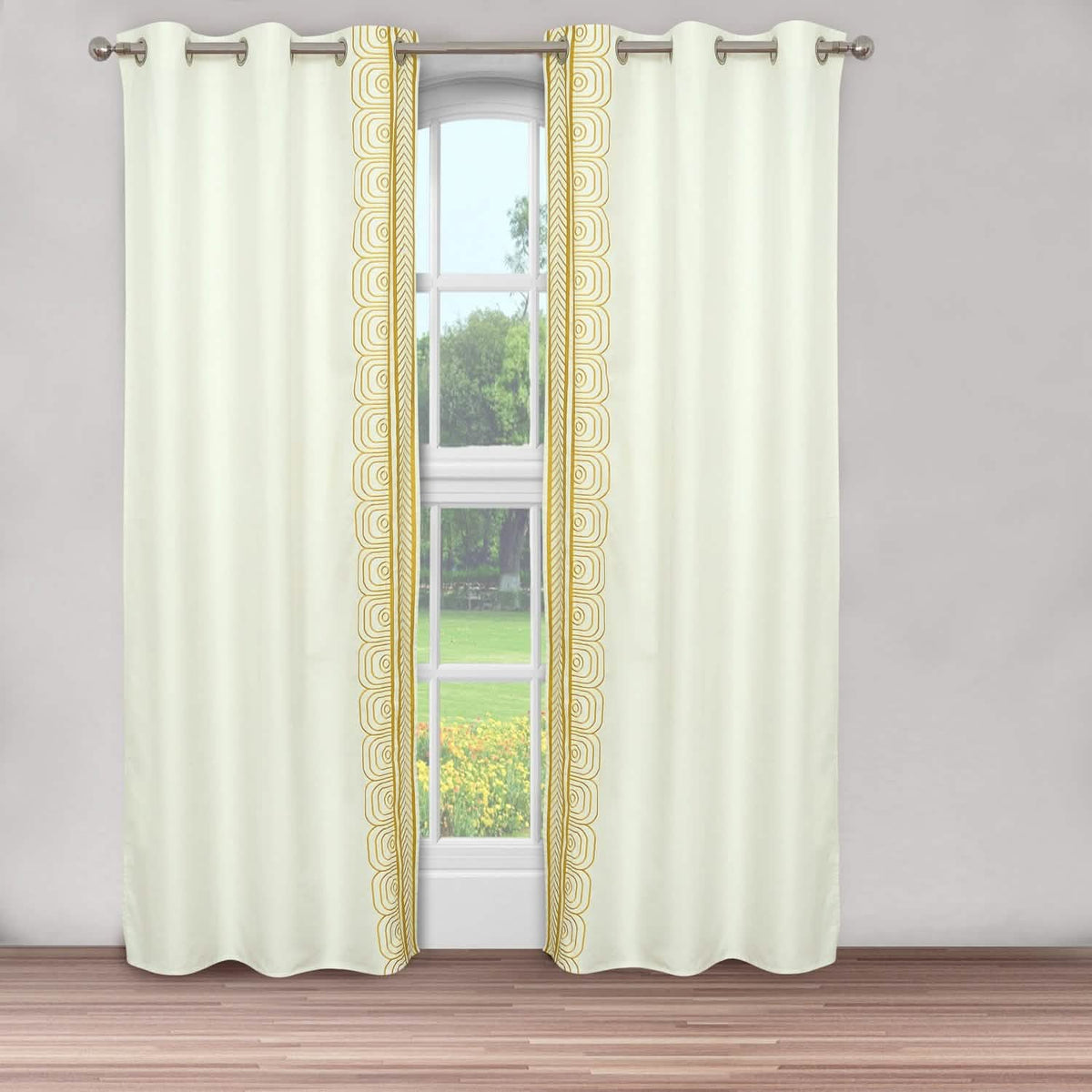 Global Embroidered Window Panel Pair - A-1 Thread Vault