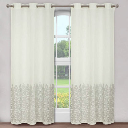 2-Piece Set: Global Mali Embroidered Window Panel Pair - A-1 Thread Vault