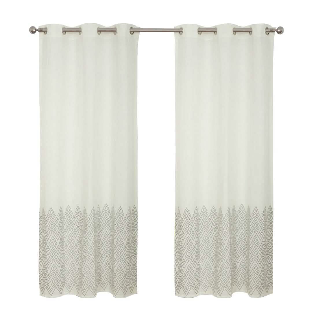 2-Piece Set: Global Mali Embroidered Window Panel Pair - A-1 Thread Vault