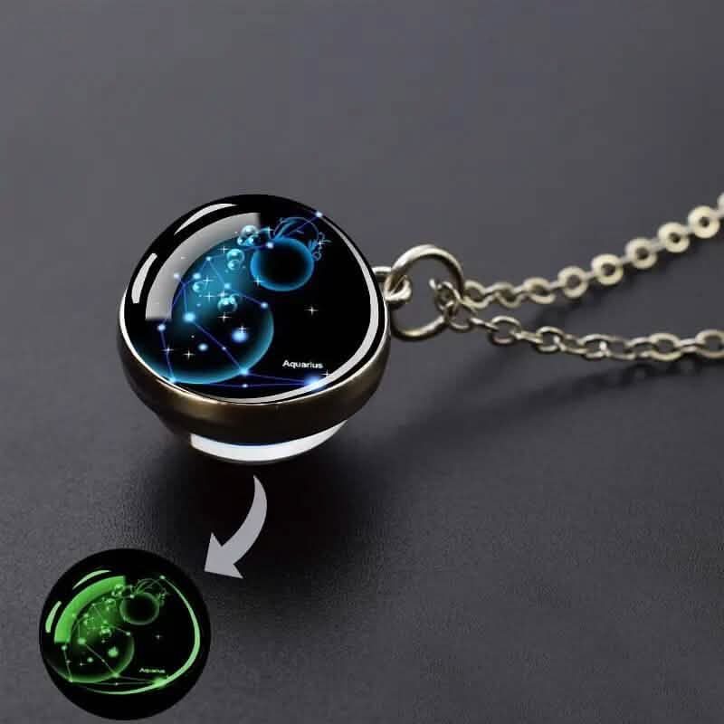 Glow-in-the-Dark Zodiac Pendant Necklace - A-1 Thread Vault