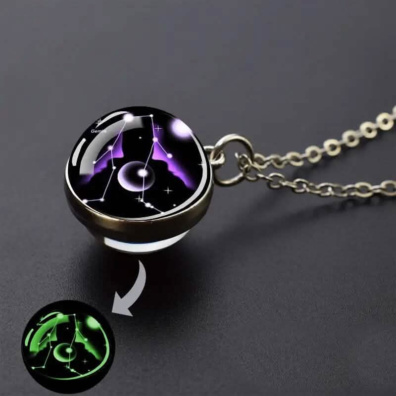 Glow-in-the-Dark Zodiac Pendant Necklace - A-1 Thread Vault