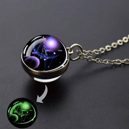 Glow-in-the-Dark Zodiac Pendant Necklace - A-1 Thread Vault