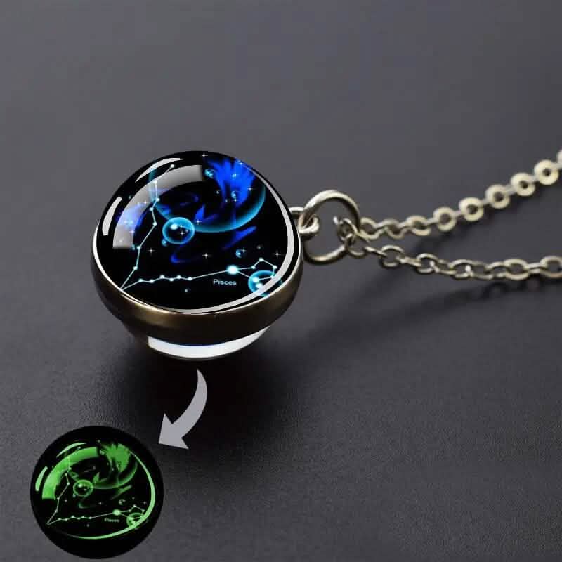 Glow-in-the-Dark Zodiac Pendant Necklace - A-1 Thread Vault