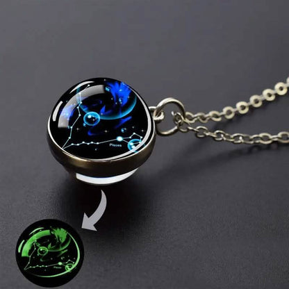 Glow-in-the-Dark Zodiac Pendant Necklace - A-1 Thread Vault
